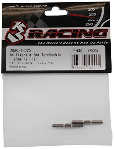 3Racing 64 Titanium Turnbuckle 3X25mm 2 Pcs for Stinger 64 RC Jet 3RAC TR325