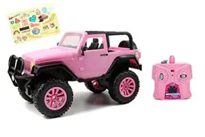 Jada Toys GIRLMAZING Pink 1 16 Scale Jeep R C Vehicle with Full Function Radio Control and Jada RC Battery