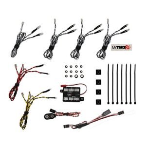 MyTrickRC HRP Rock Crawler Light Bar Kit with 1 Uf 7 Controller and 2 White Lights for Exceed RC 1 5 Scale Maxstone Rock Crawler