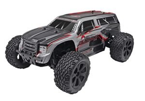 Redcat Racing Blackout XTE RC Truck 1/10 Scale Electric Monster Truck with Waterproof Electronics Silver Red SUV