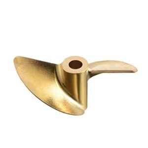 uxcell Brass RC Boat FT007 Propeller 4mm Shaft 2 Vanes 37mm 52mm P D Fan Shape CW Rotating Propeller