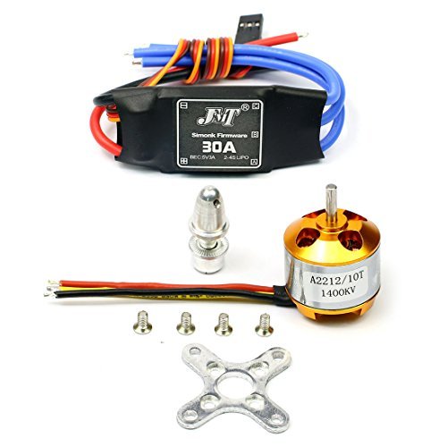 BGNing A2212 1400kv Brushless Outrunner Motor with 30a ESC Ideal for Fuel Proof Paint RC Aircraft and Quadcopters