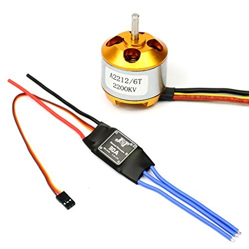 BGNing 2212 2200kv Brushless Motor with Mount 6t and 30a ESC Controller for Kingco Explorer RC Quadcopter
