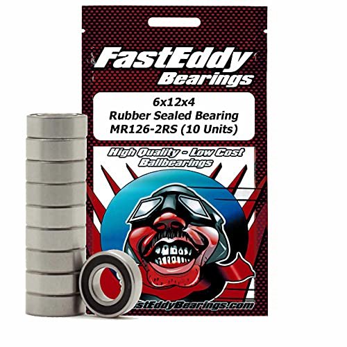 FastEddy Bearings Tamiya 1260 Rubber Sealed Replacement Bearing 6X12X4 10 Units