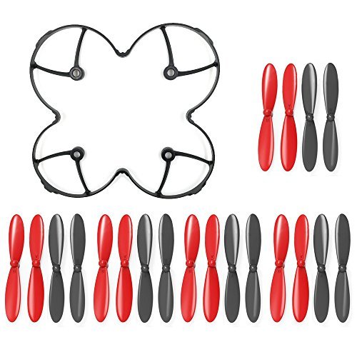 AFUNTA Propeller Blades Protection Guard Cover and Props 5X Sets Compatible with X4 H107C H107D Quadcopter