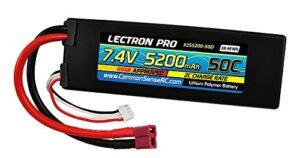Abbott Liberta RC Common Sense RC Lectron Pro 7.4V 5200mAh 50C Lipo Battery with Deans Connector for 1 10 Scale Vehicles