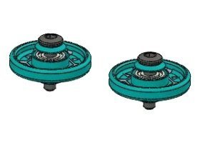 3Racing #3R/M4WD-30/LB 13mm Aluminum Ball -Race Rollers ( Ringless )(Light blue) for Tamiya Mini 4WD