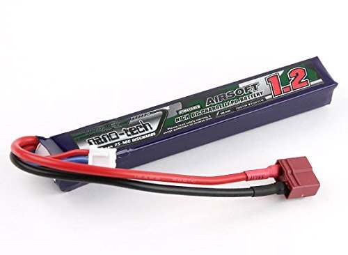 Turnigy Nano tech 1200mAh 2S 25 50C Lipo Airsoft Pack with T Connector