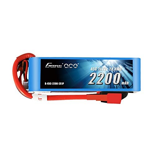 Gens ace 11.1V 2200mAh 3S 45C LiPo Battery Pack with Deans Plug for F 104 Starfighter RC Jet and Other RC Models