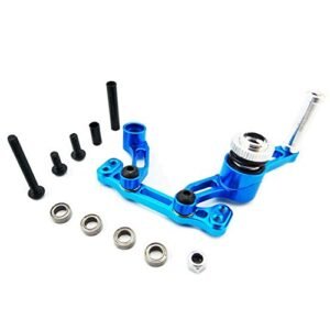 Hot Racing ECT4806 Aluminum Bellcrank Steering Saver with Bearings Blue for Hot Wheels Bone Shaker RC and ECX 2wd Models