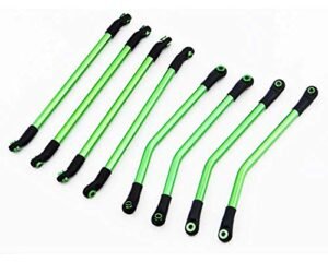 Hot Racing RCS8000P05 Aluminum Green 4 Link Set for Hot Wheels RC Terrain Twister Green Axial Wraith and AX10 Ridgecrest