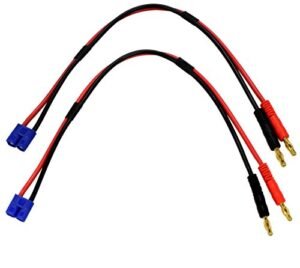 Apex RC Products EC3 Connector Plug with 4mm Banana Plugs for Banana Hobby RC Jets Battery Charge Lead Adapter Cable 2 Pack 1405