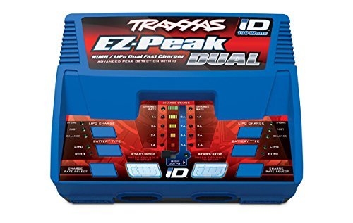 Traxxas EZ Peak Plus 100 Watt RC Car Dual Battery Charger for NIMH and Lipo Batteries with Id System