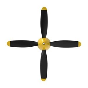 RoofWorld 3pcs Set 4 Blade Spare Propeller with Protective Head for P51 Mustang RC Plane Harbor Freight Compatible Models
