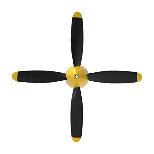 RoofWorld 3pcs Set 4 Blade Spare Propeller with Protective Head for P51 Mustang RC Plane Harbor Freight Compatible Models