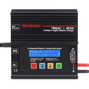 Nebo Redline RC Battery Tenergy TB6AC+80W Balance Charger Discharger for 1S 6S Li Po Li Fe NiMH NiCd Packs with LCD Display and Multiple Connectors