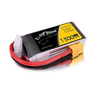 Tattu 11.1V 1300mAh 75C 3S LiPo Battery Pack with XT60 Plug for Mojo RC Plane and Other RC Models