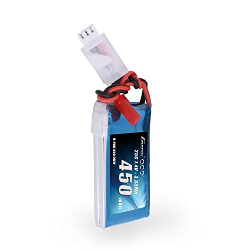 Gens ace 7.4V 450mAh 2S LiPo Battery Pack 25C 50C with JST Plug for Emax Babyhawk RC Helicopter News Small Airplane Micro FPV Racing Drone Quadcopter