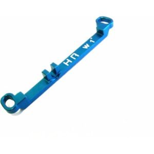 Hot Racing KMT49LP1 Aluminum Steering Link Long 1 Deg Light Blue for Kyosho USA 1 RC Monster Truck MR 03