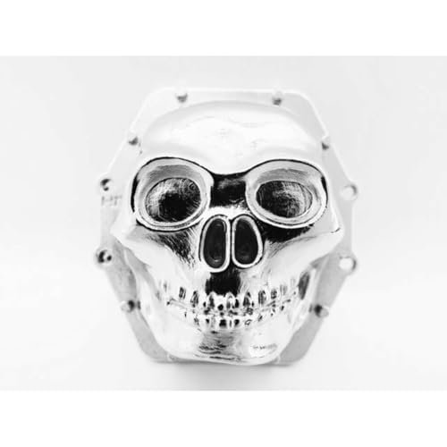 Hot Racing WRA12CT08 Metal Skull Crusher RC Truck Diff Cover Chrome for Axial Yeti Wraith AX10
