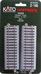 Kato 2 140 HO Unitrack 123mm 4 7 8in Straight 4pcs Perfect for HO RC Hobbies