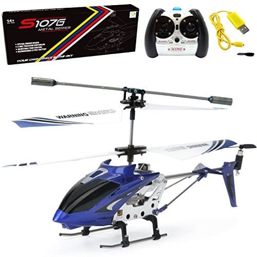 Cheerwing S107 S107G Phantom 3CH 3.5 Channel Mini RC Helicopter with Gyro System Blue