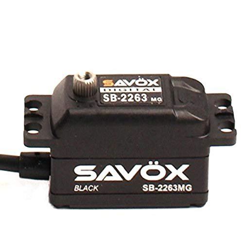 Savox SB 2263MG Be High Speed Brushless Motor Metal Gear Low Profile Digital Servo Black Edition Perfect for Profile RC Plane Plans