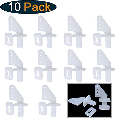 HobbyPark Nylon Micro Control Horns 20x11mm 4 Holes Set of 10 for RC Airplane Park Flyers