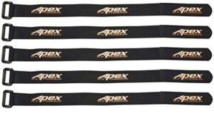 Apex RC Products Aurora RC Battery 5 Pack 20mm x 300mm Lipo Battery and Electronics Straps 3051