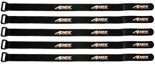 Apex RC Products 5 Pack 20mm x 400mm Lipo Battery Strap Camera Straps 3052 Ideal for Top 5 RC Trucks