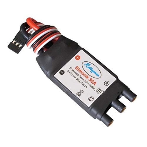 powerday 30A ESC Brushless Speed Controller with BEC 2A for Quadcopter F450 X525 Pack of 1