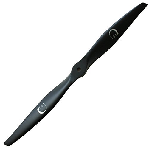 XOAR PJM-E 19x10 Electric RC Airplane Propeller. 19 Inch 2 Blade Black Wood Prop for Electric Motor