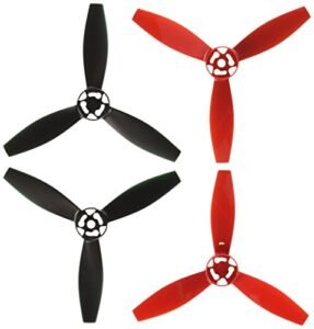 Parrot Bebop 2 Drone Replacement Propellers Set 2 Red and 2 Black