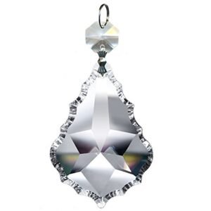 Asfour 1.5 Inches Clear French Cut Lead Crystal 38mm Set of 10 Pieces
