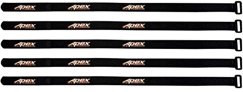 Apex RC Products 5 PACK 16mm x 400mm Straps Lipo Battery Camera Straps 3042 Compatible with Great Planes RealFlight RC Flight Simulator G3 5