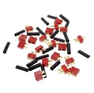 Red Bull Edge 540 RC Plane 10 Pairs Red Ultra T Plug Connectors Male and Female with 20 Pack Shrink Tubing