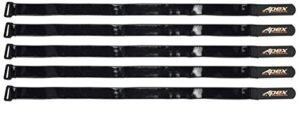 Apex RC Products 5 Pack 20mm x 500mm HD Rubberized Non Slip Battery Straps 3033 at RC Depot Hobbies