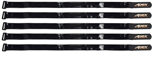 Apex RC Products 5 Pack 20mm x 500mm HD Rubberized Non Slip Battery Straps 3033 at RC Depot Hobbies