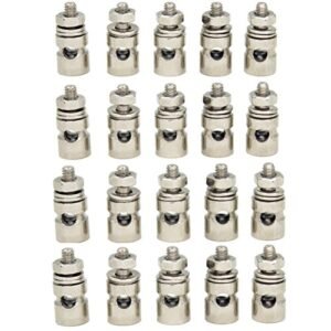 Hobbypark 25 Pack Adjustable D2 1mm Pushrod Connector Linkage Stoppers for RC Model Airplane Clubs