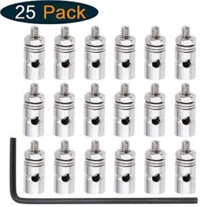 Hobbypark RC Plane Parts 25 Pack Connector Linkage Stoppers D1 8mm with Hex Wrench