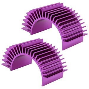 Hobbypark Aluminum Electric Engine Motor Heatsink Fins Cooling 2 Pack for Brushless vs Brushed RC Car 540 550 3650 Size