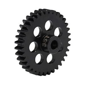 Hot Racing NSG35M1 35T Steel Mod 1 Pinion Gear 5mm for Tesla Cybertruck Hot Wheels RC 1 64