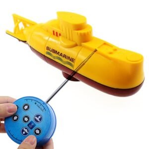 Tipmant Mini Underwater RC Boat Remote Control Submarine Toy for Kids Yellow