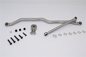 Axial RR10 Bomber Aluminum Steering Link and Hi Torque Servo Saver Set Gray Silver