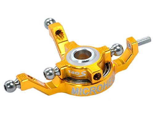 Microheli Precision CNC Titanium X Swashplate Gold for Blade 120 S S2 Elevate Your Precision RC Hobbies