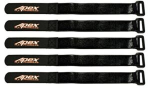Apex RC Products 5 Pack 16mm x 200mm HD Rubberized Battery Straps Non Slip 3020 for 200mm RC Body Painted Models