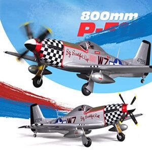 FMS P51 Mustang V2 Big Beautiful Doll RC Warbird Airplane 800mm Wingspan PNP Without Reflex V2 Perfect for RC Warbird Plans Enthusiasts
