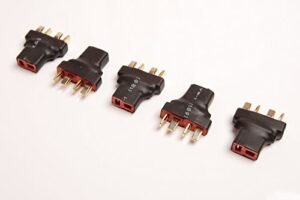 5 Pack T Plug Serial Series Battery Connector Adapter Ultra Compact for RC FPV Drone