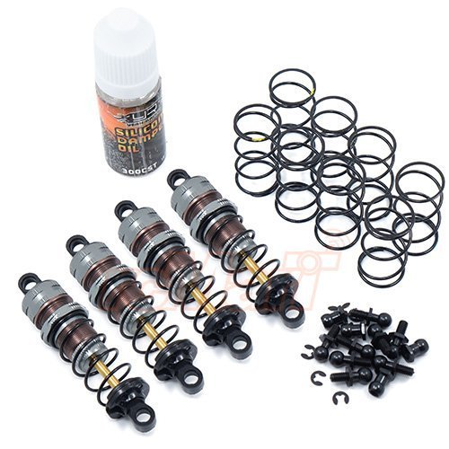 Yeah Racing Shock Gear 60mm Damper Set Gun Metal Aluminum for 1/10 RC Off Road Car DSG 0060GM