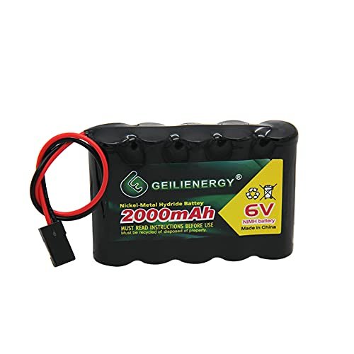 GEILIENERGY 6V 2000mAh NiMH RX Battery Packs with Hitec Connector for RC Aircrafts and Walking Robot